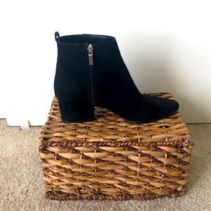 Black Faux Suede Booties